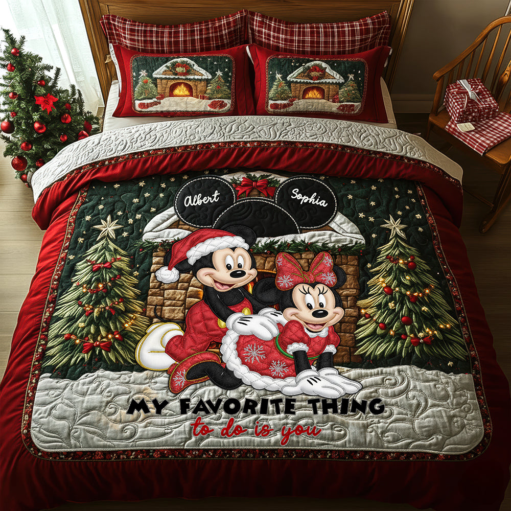 Festive Couple Bedding Set Special Line - Personalized Christmas Gifts For Couple 02NAQN190925-Homacus