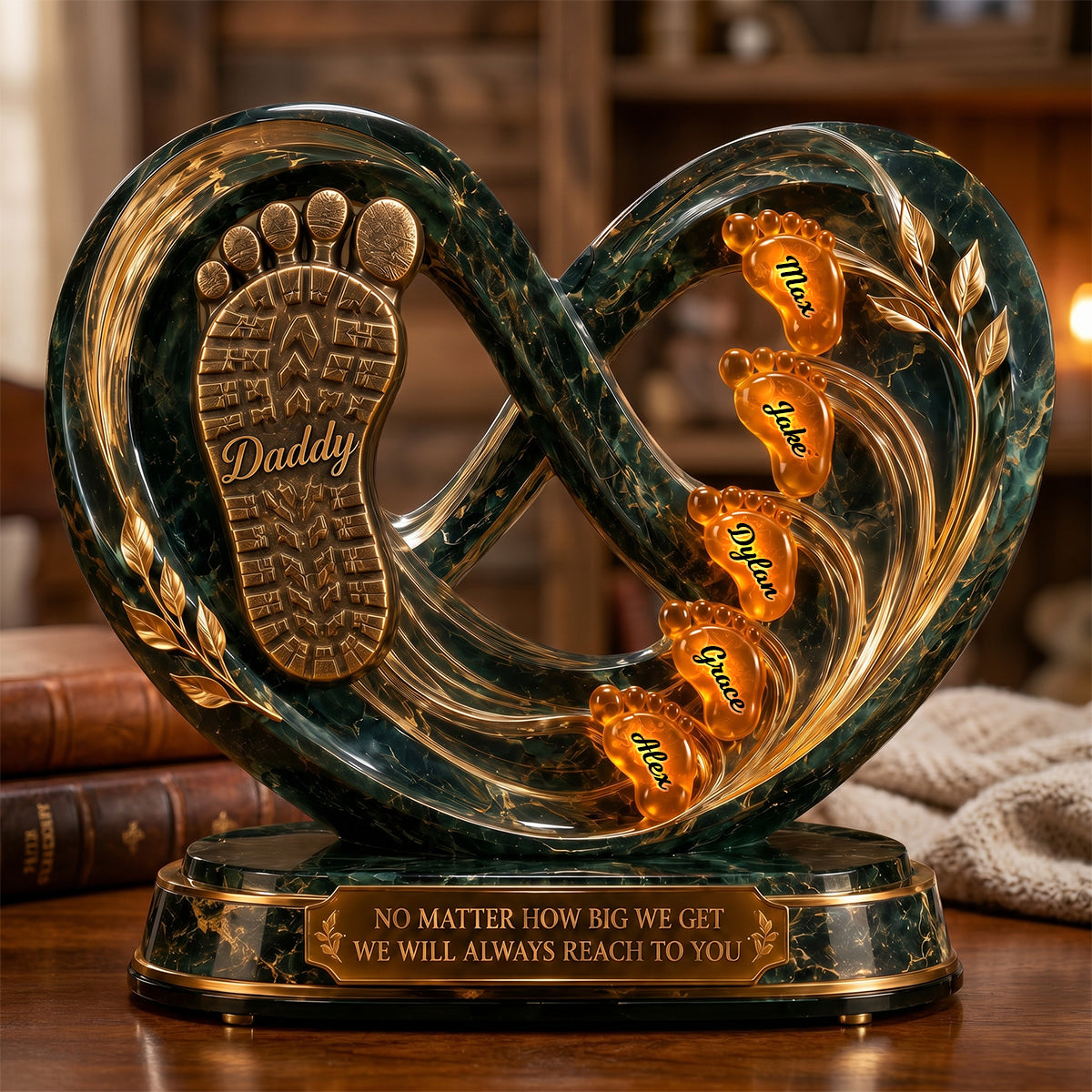 Footprints Acrylic Plaque - Personalized Gifts For Dads 04todh120526-Homacus