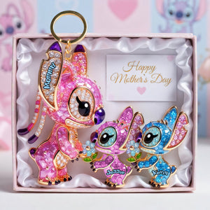 Alien Mom and Kids Keychain - Personalized Gifts For Mother's Day 01ohta160326-Homacus