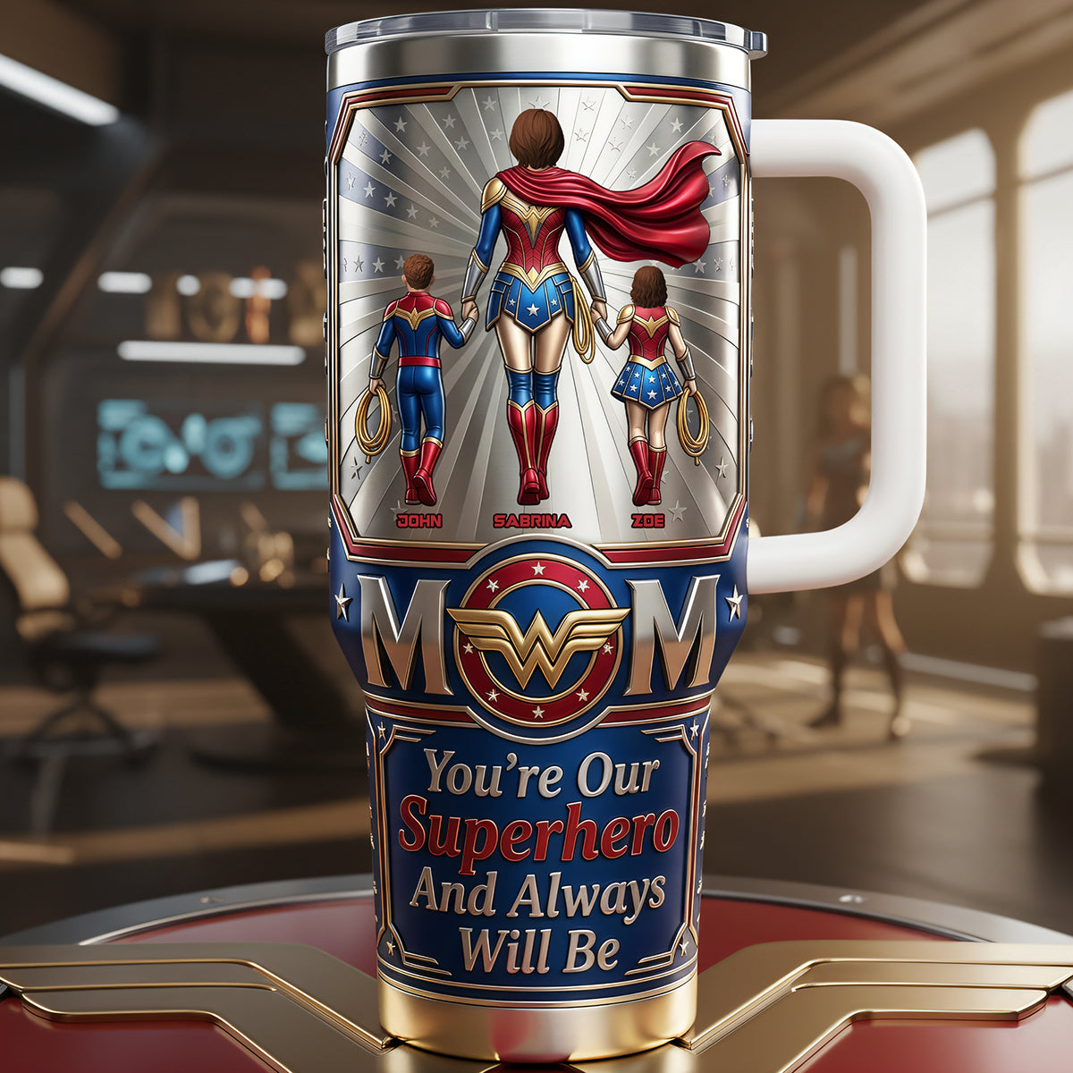 Powerful Mom & Little Ones 40oz Tumbler - Personalized Gift For Mom 02NATA100326-Homacus