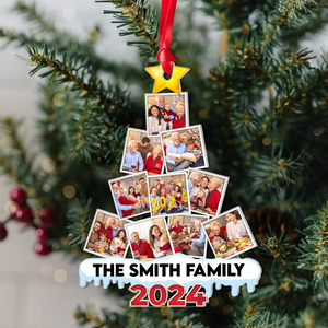 Personalized Gifts For Family, Acrylic Family Photo Christmas Ornament 06HUPU250924-Homacus