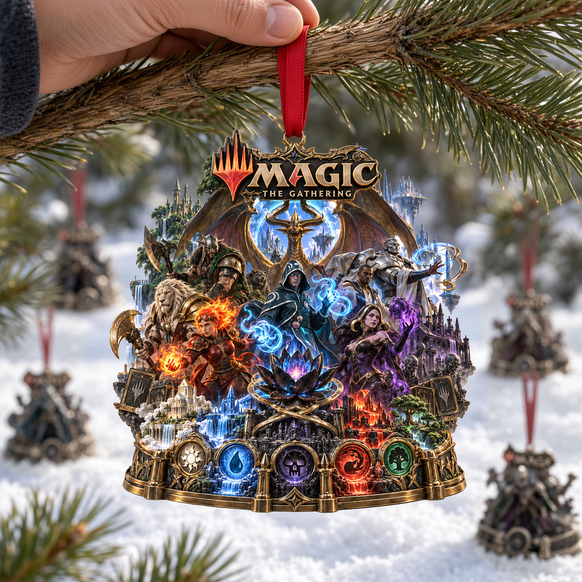 Spellcaster Christmas Ornament - Personalized Gifts For Game Lovers 05nalu180926