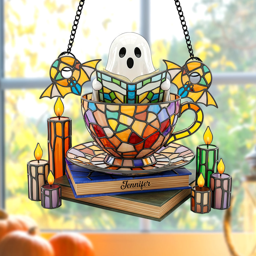 Ghost Tea Cup Suncatcher Ornament – Personalized Gifts For Book Lovers 04naqn120825-Homacus