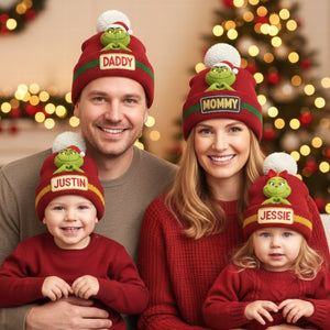 Funny Christmas Bobble Beanie Hat - Personalized Gifts For Family 04naqn171025-Homacus