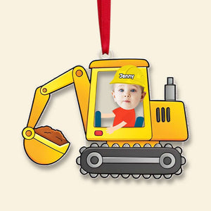 Custom Photo Gifts For Kids Acrylic Ornament, Construction Truck Lovers 01xqmh181124-Homacus