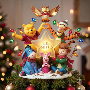 Christmas Woodland Friends Tree Topper - Personalized Gifts For Family 03palu300926-Homacus