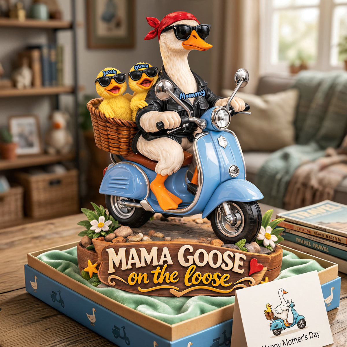 Mama Goose On The Loose Shaped Plaque - Personalized Gift For Mom 04TYTA160326-Homacus