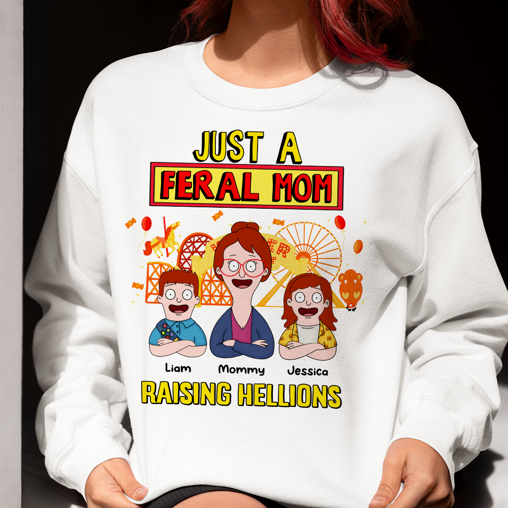 Personalized Gifts For Mom Shirt 02kapu080325hg Just A Feral Mom-Homacus