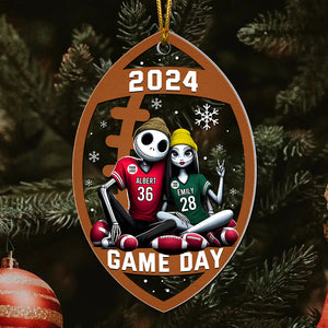 Personalized Gifts For Couple Love Football Acrylic Ornament 07ACQN121024-Homacus