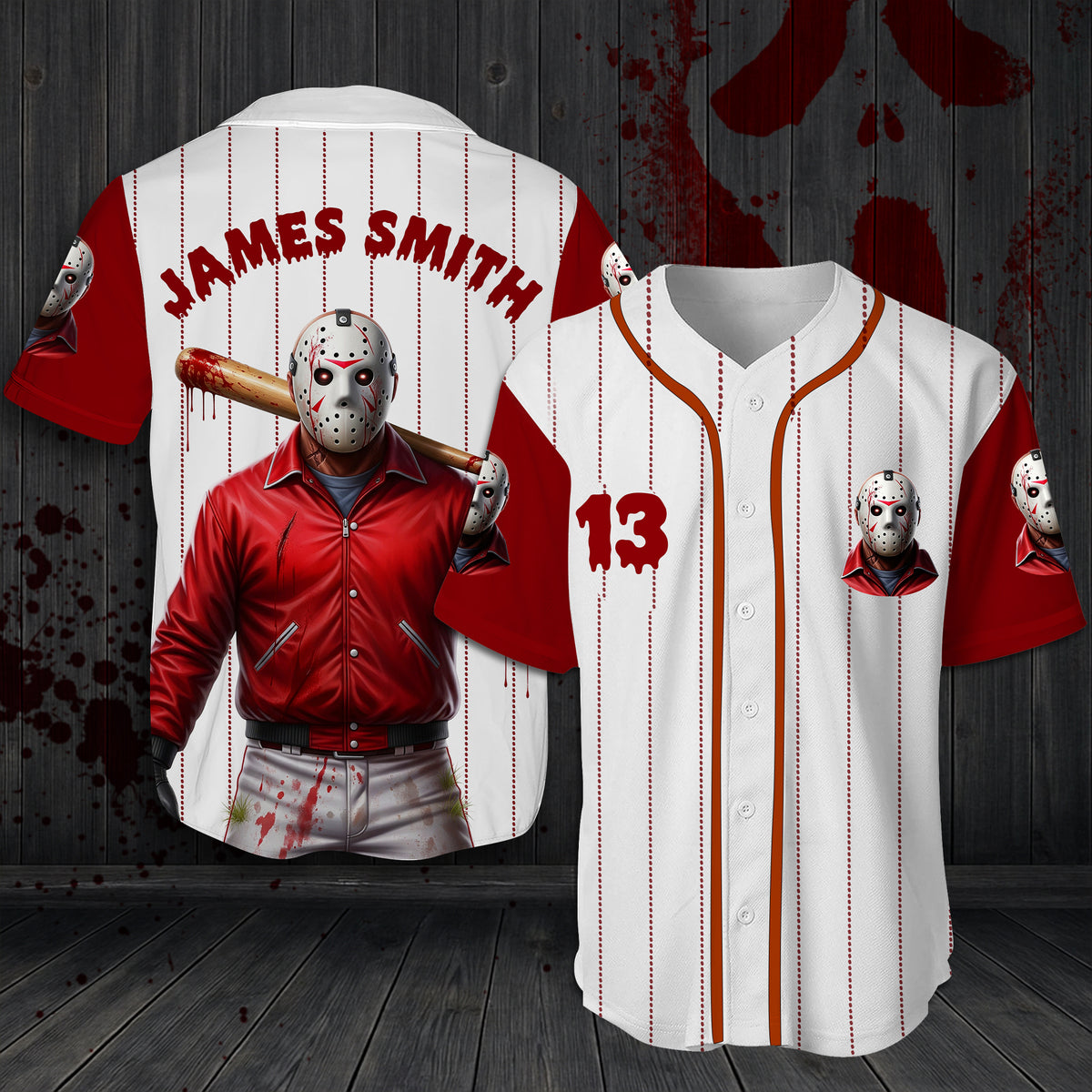 Horror Slashers Baseball Jersey Shirt - Personalized Gifts For Horror Lovers 06PGLU080925-Homacus