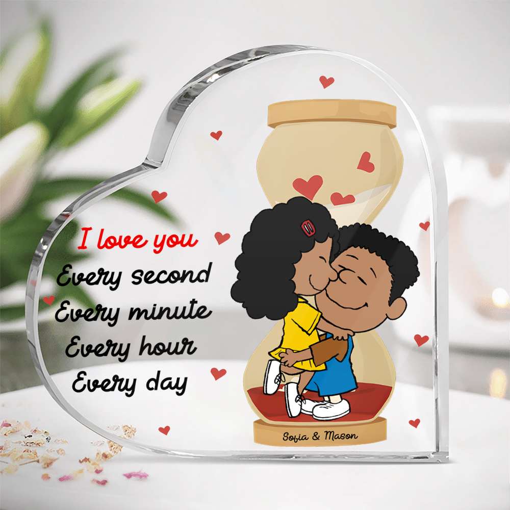 Personalized Gifts For Couple Heart Plaque Hourglass Couple 04TOMH311224HHHG-Homacus