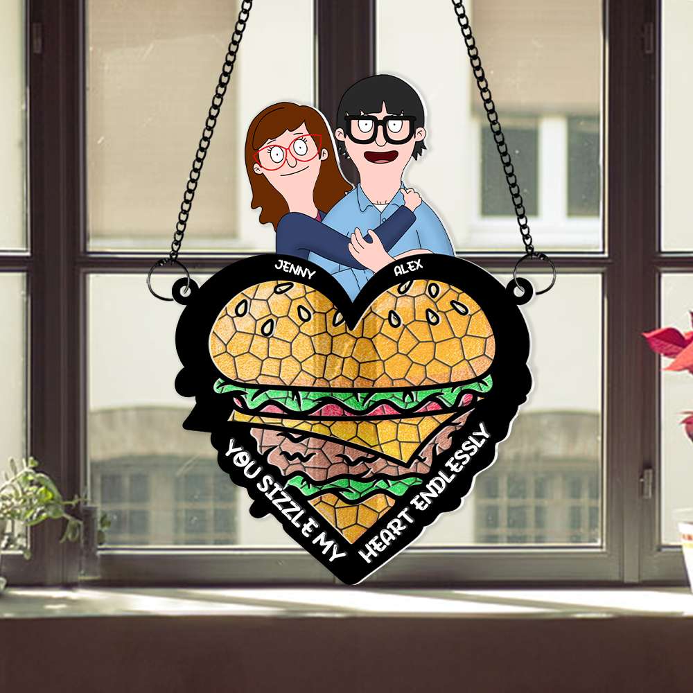 Personalized Gifts For Couple Window Hanging Suncatcher Ornament 04OHMH120225HG-Homacus