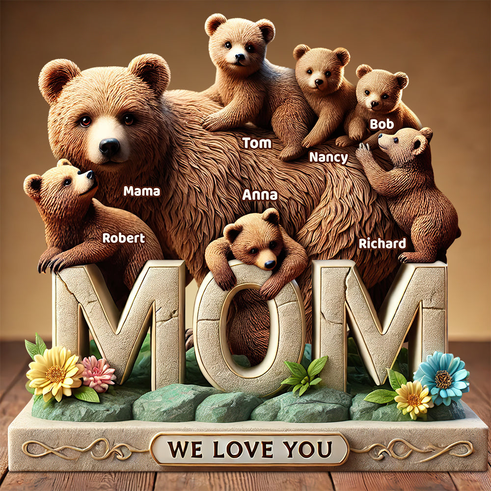 Bear Mom Acrylic Plaque Personalized Gifts For Mom 01hudt170425-Homacus