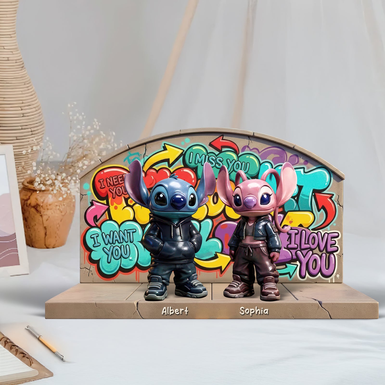 Cute Hiphop Couple Plaque - Personalized Gifts For Couple 04toqn191225-Homacus