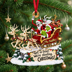 Mischief Crew On A Sleigh Ornament - Personalized Christmas Gifts 01NADH191026-Homacus