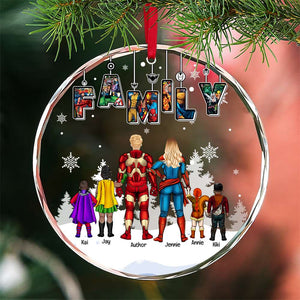 FAMILY Ornament - Super Family - Personalized Gifts For Family-Homacus