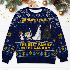 Personalized Gifts For Family Cosmic Adventure Ugly Sweater, Best Family In The Galaxy 02TGQN101024-Homacus