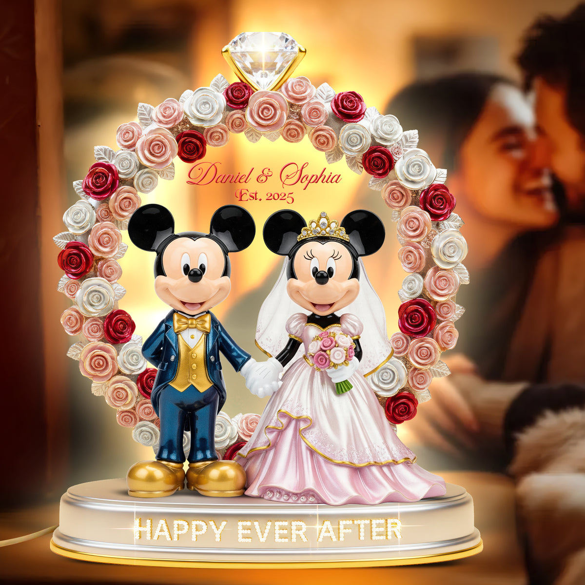 Happy Ever After Light Box Personalized Gifts For Couple 05PGQN281125-Homacus
