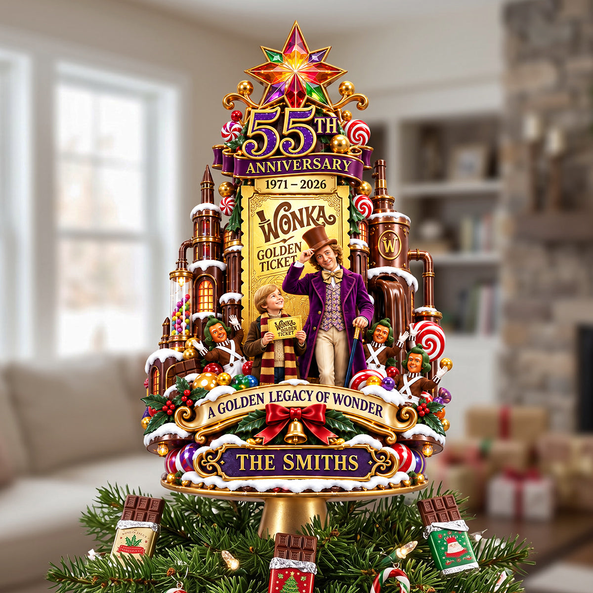 A Golden Legacy Of Wonder Tree Topper - Personalized Christmas Gifts 01hata140926-Homacus