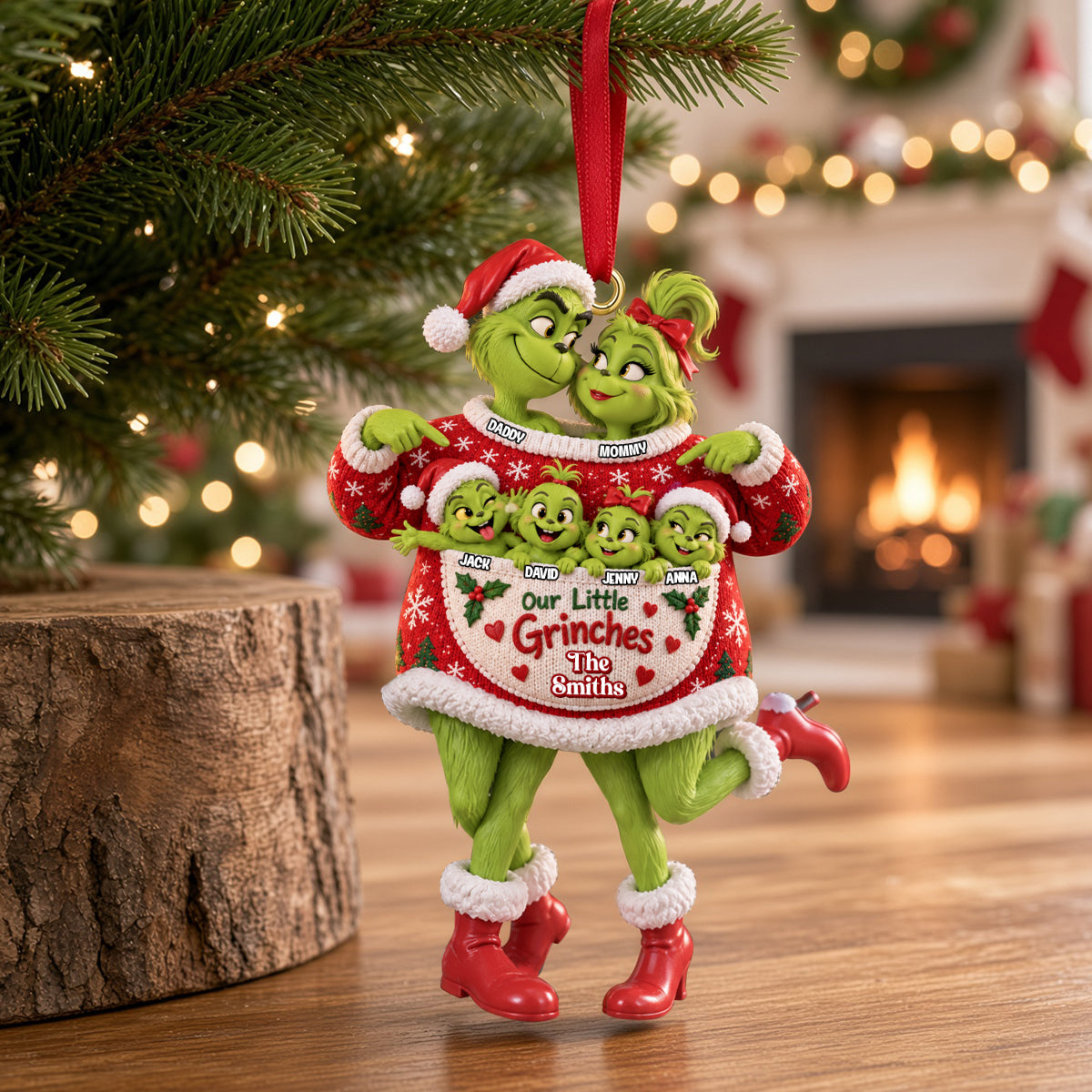 Grouchy Mischief Family Acrylic Ornament - Personalized Christmas Gifts For Family 01patn170926