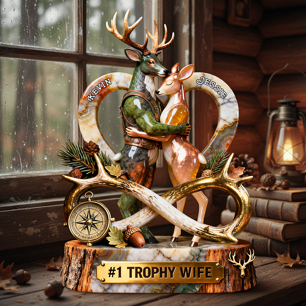 Dearly Deer Couple Acrylic Plaque, Personalized Gifts For Hunting Couple 02qhta160126-Homacus