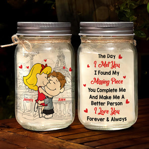 Personalized Gifts For Couple Frosted Jar Light 02XQMH211224HG-Homacus