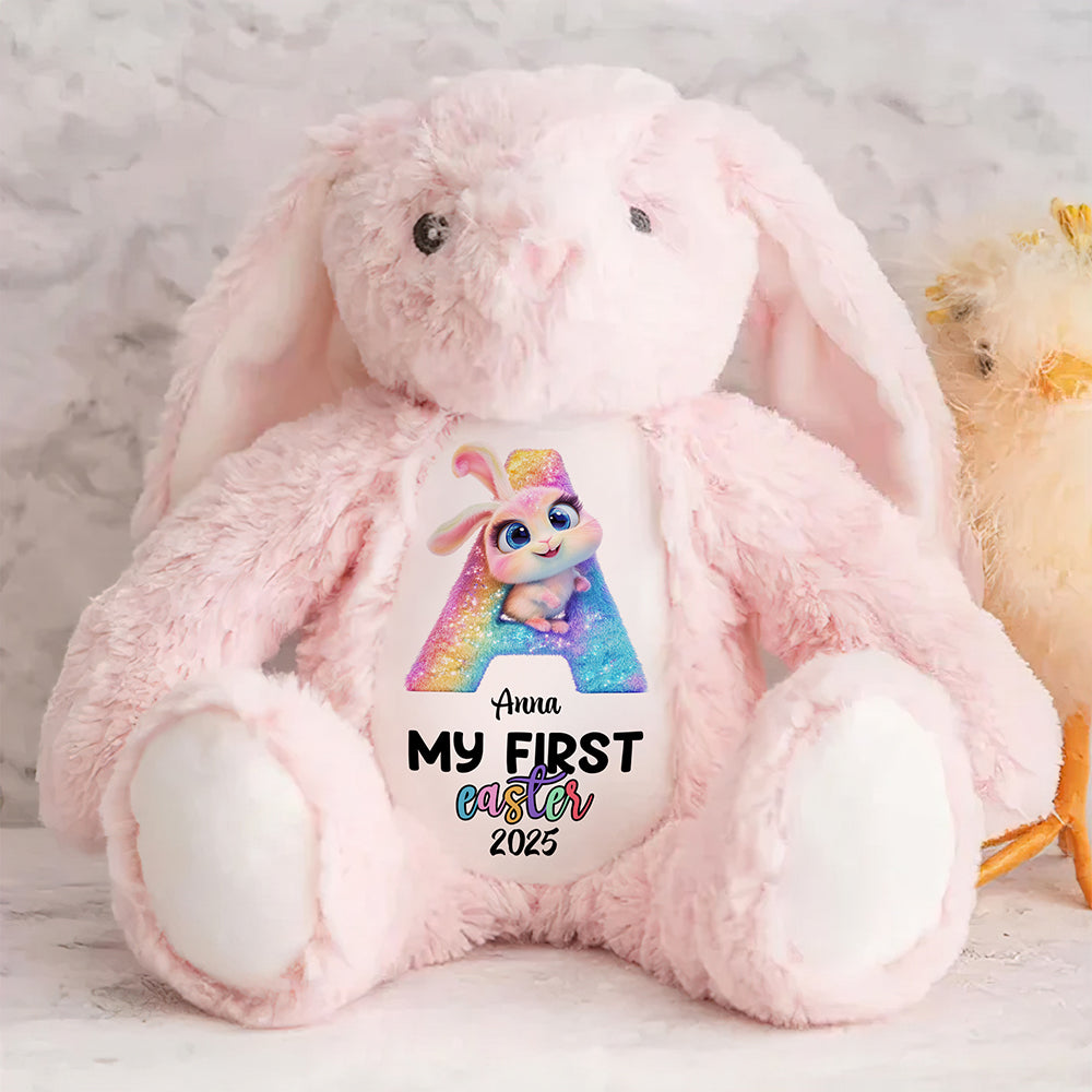 Personalized Gifts For Kid Stuffed Bunny, Rabbit Alphabet - Any Letter 01TGMH190325-Homacus
