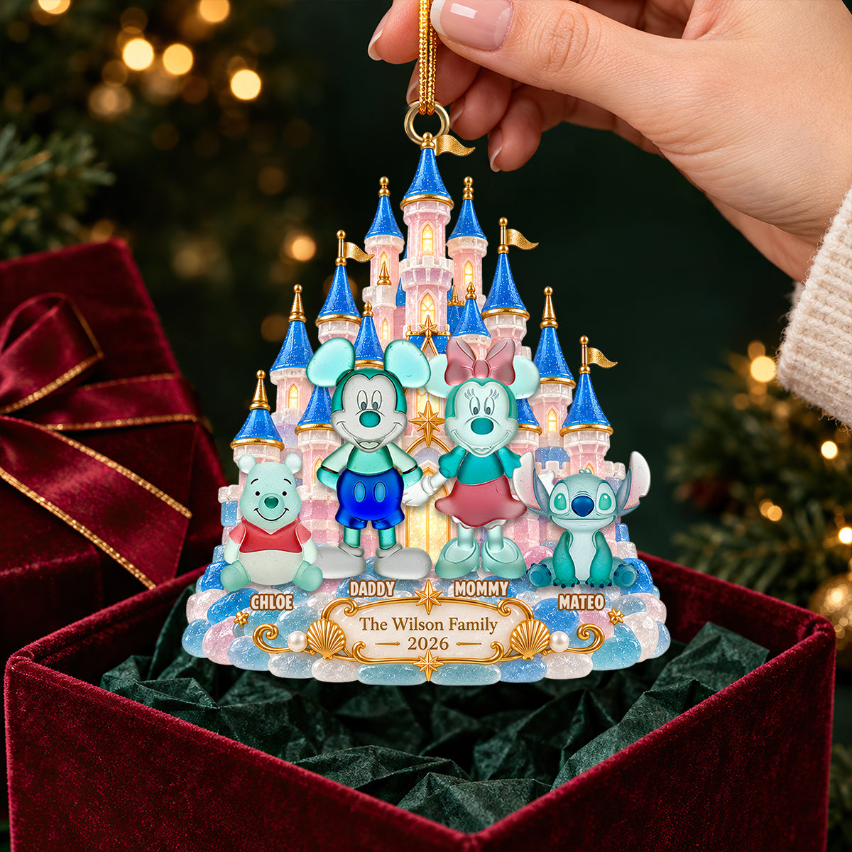 Magical Castle Family Ornament - Personalized Christmas Gifts 02NADT100926-Homacus