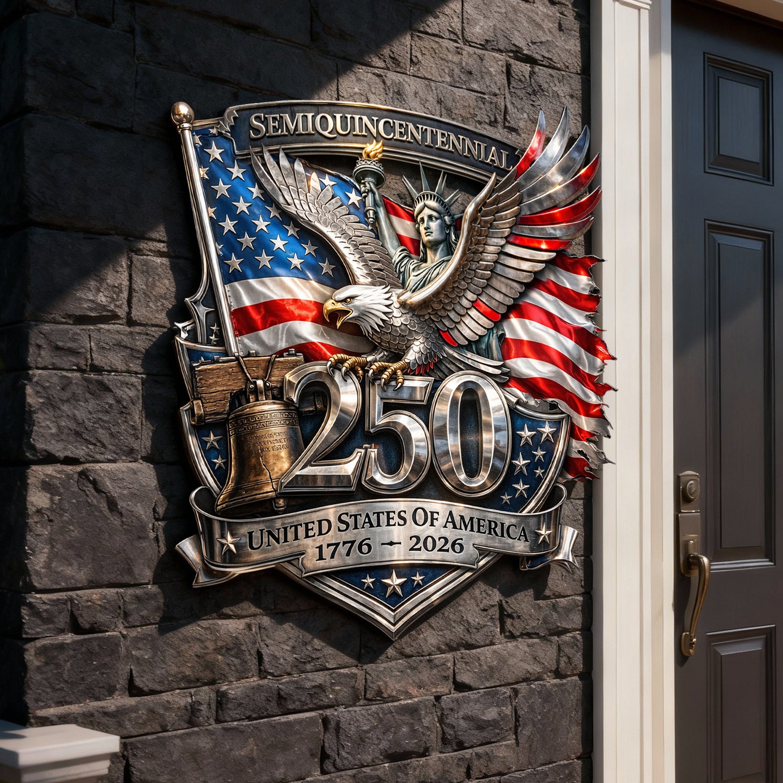 250th America Anniversary Cut Metal Sign - Gifts For Patriots 03hulu280126-Homacus