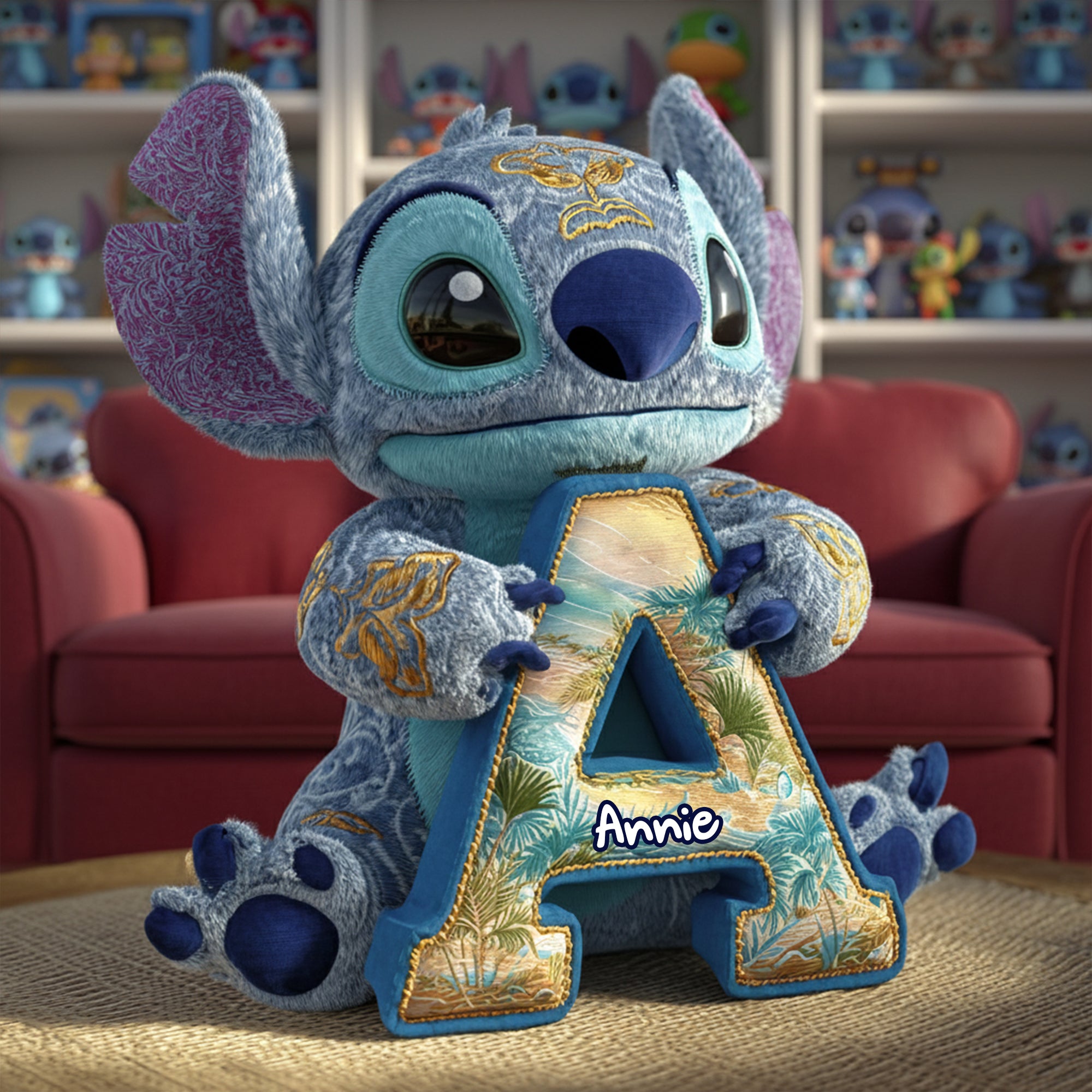 Tropical Alien Alphabet Pillow - Personalized Gift For Adventure Lovers 02TGLU071125-Homacus