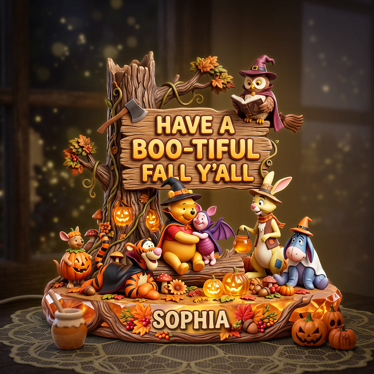 Boo-tiful Fall Acrylic Light Box - Personalized Gifts For Halloween 01pata300726-Homacus