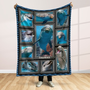 Personalized Gifts For Dolphin Lover Blanket 03qhpu261224-Homacus