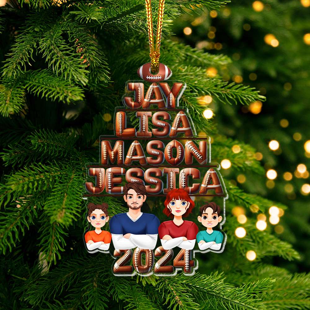 Personalized Gifts For Family Sport Lover Acrylic ornament Christmas 04XQMH161024HG-Homacus