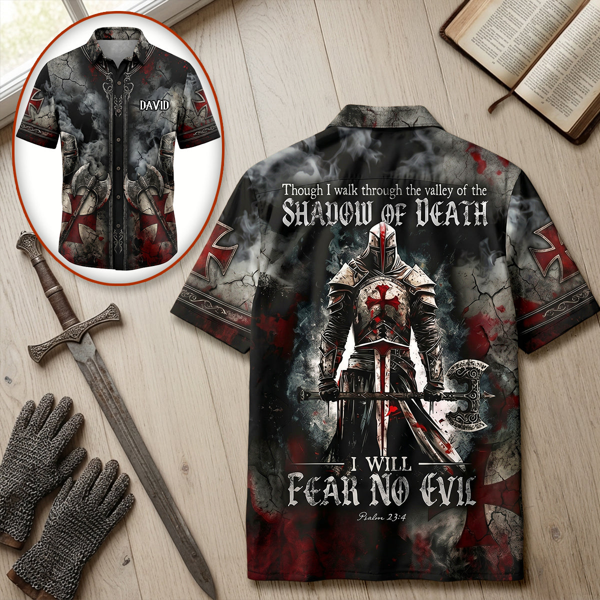 Knight Jesus Hawaiian Shirt - Personalized Gifts For Christians 02nadh030626-Homacus