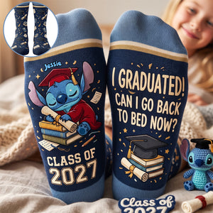 Adorable Graduation Character Middle Tube Socks - Personalized Graduate Gifts 03NATA280926