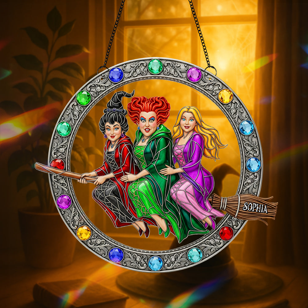 Enchanted Witches Trio Suncatcher - Personalized Gifts For Witch Lovers 04ohtn190825-Homacus