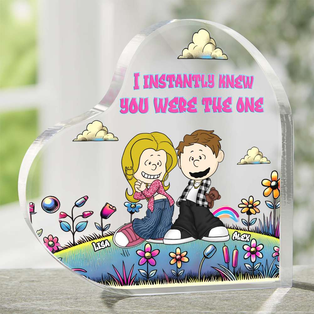 Personalized Gifts For Y2k Couple Heart Shaped Acrylic Plaque 03TGMH271224HG-Homacus