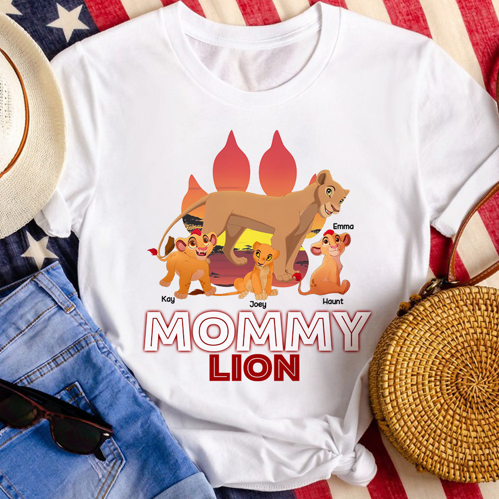 Personalized Gifts For Mom Shirt Mama Lion & Her Cubs 01OHLU220225-Homacus