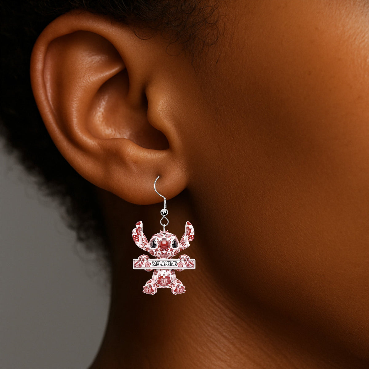 Blue Floral Alien Earrings - Personalized Gifts For Cartoon Fans 03tgmg210725-Homacus