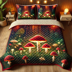 Personalized Gifts For Mushroom Lover Quilt Bedding Set Special Line 03TODT160125-Homacus