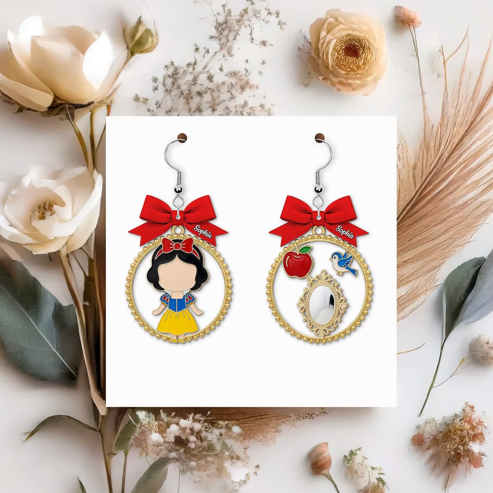 Cartoon Princess Acrylic Earrings Personalized Gifts For Her 01pgtn040725-Homacus