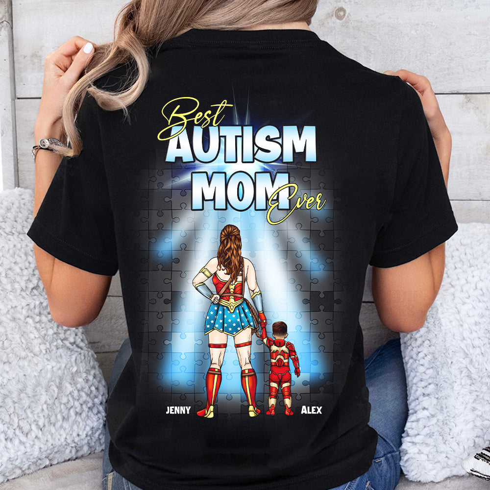 Personalized Gifts For Autism Mom Shirt Best Autism Mom Ever 03OHMH260225PA-Homacus