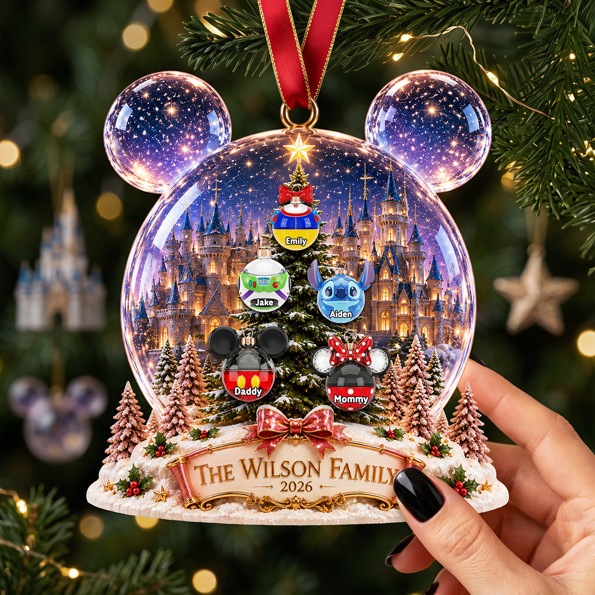 Magical Christmas Family Bubble Ornament - Personalized Gifts For Family 02NATA200826-Homacus