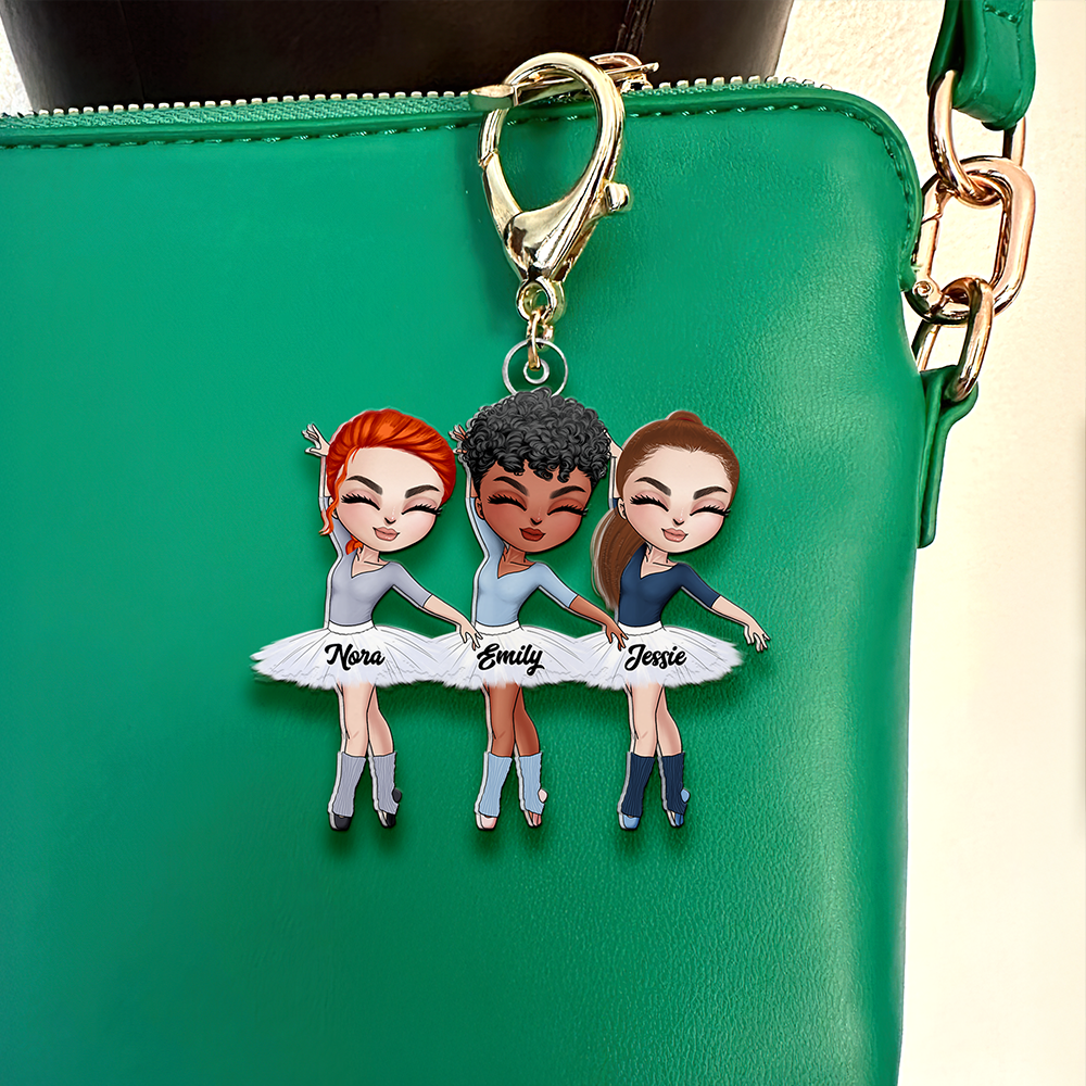 Personalized Gifts For Ballet Besties Keychain Graceful Ballerinas 01QHHU080325HH-Homacus