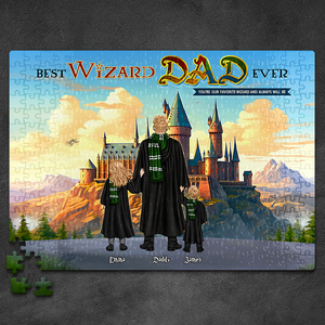 Personalized Gift For Wizard Dad Jigsaw Puzzle Best Wizard Dad Ever 04ACHU190325TM-Homacus