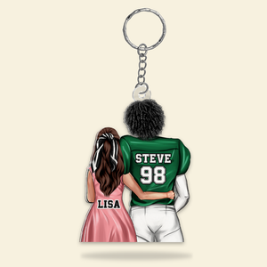 Personalized Gifts For Couple Keychain Couple Hugging Back View 072QHHU110125TM-Homacus