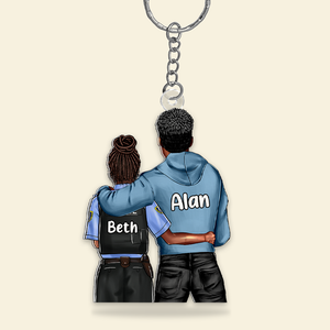 Personalized Gifts For Police Couple Keychain 03QHHU220125TM-Homacus