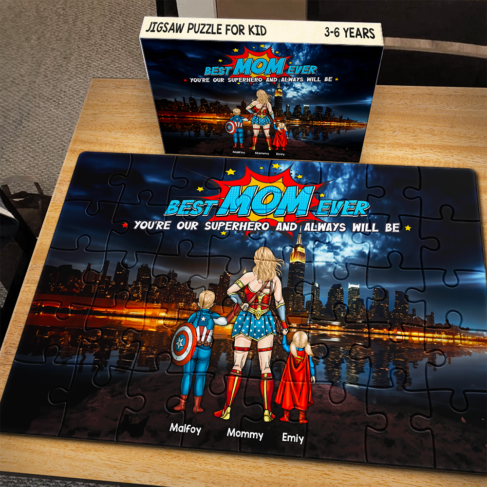 Personalized Gifts For Mom Jigsaw Puzzle Mother's Day Super Mom 01ACHU050425PA-Homacus