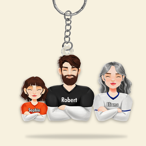 Personalized Gifts For Football Lover Family Keychain 032QHHU200125HG-Homacus