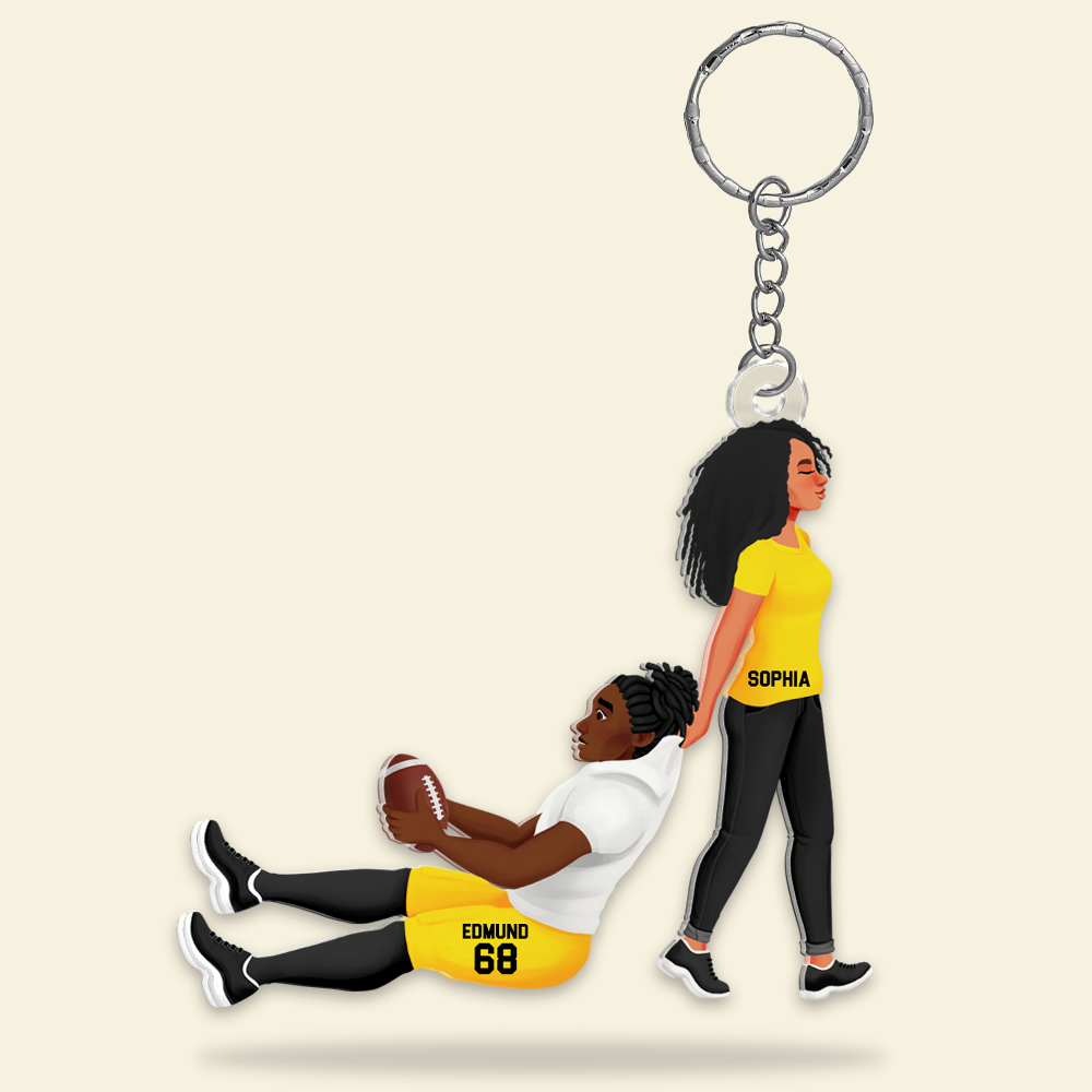 Personalized Gifts For American Football Lover Keychain 05QHHU110125PA-Homacus